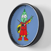 Illustration eines Allosaurus Rennfahrers. Uhr (Winkel)