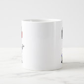 Illustration eines als Rambo verkleideten Brontosa Jumbo-Tasse (Vorderseite)