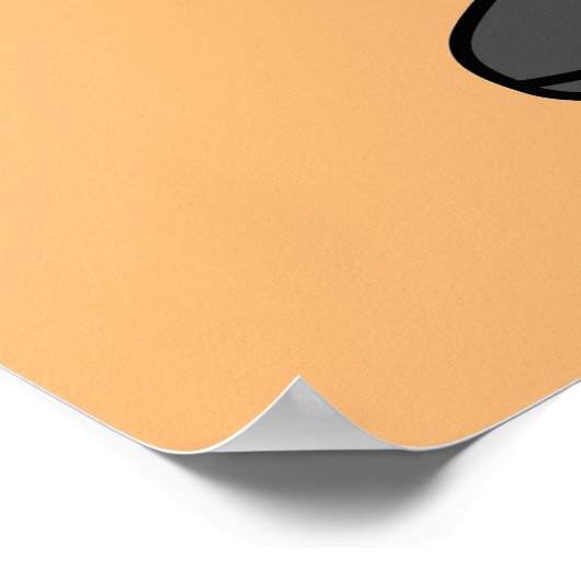 Illustration eines als Rambo verkleideten Brontosa Poster (Ecke)