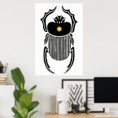 Illustration eines altägyptischen Skarabäus Poster (Heimbüro)