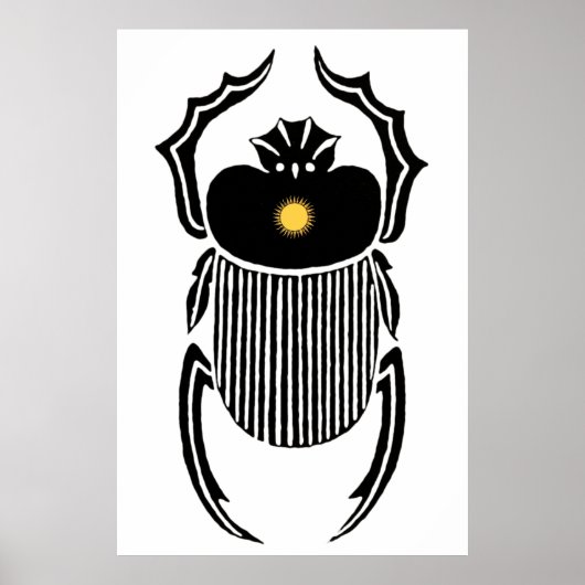 Illustration eines altägyptischen Skarabäus Poster (Vorne)