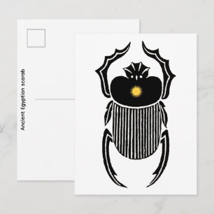 Illustration eines altägyptischen Skarabäus Postkarte