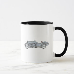 Illustration eines alten Amilcar-Rennwagens Tasse