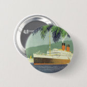 Illustration eines alten Kreuzfahrtschiffs Button (Vorne & Hinten)