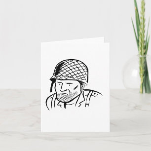 Illustration eines amerikanischen Soldaten Karte