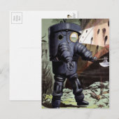 Illustration eines antiken viktorianischen Tauchan Postkarte (Vorne/Hinten)