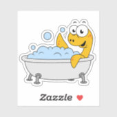 Illustration eines Badesauges Ness Monster. Aufkleber (Blatt)