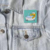 Illustration eines Badesauges Ness Monster. Button (Beispiel)