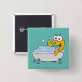 Illustration eines Badesauges Ness Monster. Button (Vorne & Hinten)