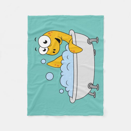 Illustration eines Badesauges Ness Monster. Fleecedecke (Vorderseite)