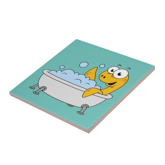 Illustration eines Badesauges Ness Monster. Fliese (Seite)