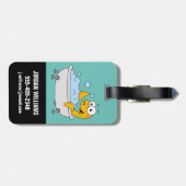 Illustration eines Badesauges Ness Monster. Gepäckanhänger (Rückseite horizontal)