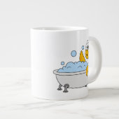 Illustration eines Badesauges Ness Monster. Jumbo-Tasse (Vorderseite Rechts)