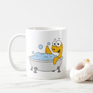 Illustration eines Badesauges Ness Monster. Kaffeetasse