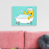 Illustration eines Badesauges Ness Monster. Leinwanddruck (Insitu (Wohnzimmer))