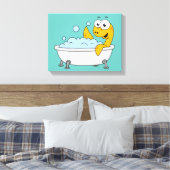Illustration eines Badesauges Ness Monster. Leinwanddruck (Insitu (Schlafzimmer))
