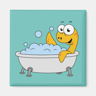 Illustration eines Badesauges Ness Monster. Magnet