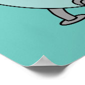 Illustration eines Badesauges Ness Monster. Poster (Ecke)