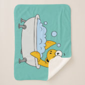 Illustration eines Badesauges Ness Monster. Sherpadecke (Vorderseite)