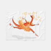 Illustration eines Ballerina TanzRaptors. 2 Fleecedecke (Vorderseite (Horizontal))