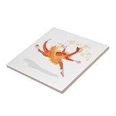 Illustration eines Ballerina TanzRaptors. 2 Fliese (Seite)