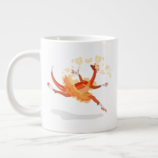 Illustration eines Ballerina TanzRaptors. 2 Jumbo-Tasse (Links)