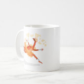 Illustration eines Ballerina TanzRaptors. 2 Kaffeetasse (Vorderseite Links)