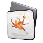 Illustration eines Ballerina TanzRaptors. 2 Laptopschutzhülle (Vorderseite Links)