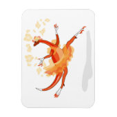 Illustration eines Ballerina TanzRaptors. 2 Magnet (Vertikal)
