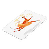 Illustration eines Ballerina TanzRaptors. 2 Magnet (Linke Seite)
