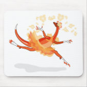 Illustration eines Ballerina TanzRaptors. 2 Mousepad (Vorne)