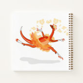 Illustration eines Ballerina TanzRaptors. 2 Notizblock (Rückseite)