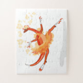 Illustration eines Ballerina TanzRaptors. 2 Puzzle (Vertikal)