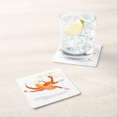 Illustration eines Ballerina TanzRaptors. 2 Rechteckiger Pappuntersetzer (Vor Ort)