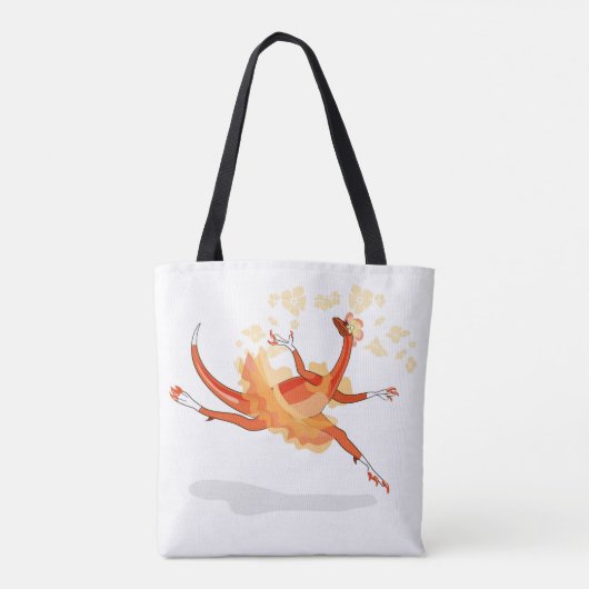 Illustration eines Ballerina TanzRaptors. 2 Tasche (Rückseite)