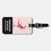 Illustration eines Ballerina TanzRaptors. Gepäckanhänger (Vorderseite horizontal)