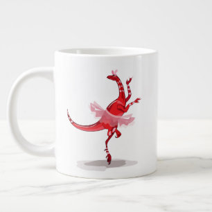 Illustration eines Ballerina TanzRaptors. Jumbo-Tasse
