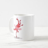 Illustration eines Ballerina TanzRaptors. Kaffeetasse (Vorderseite Links)