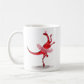 Illustration eines Ballerina TanzRaptors. Kaffeetasse (Links)