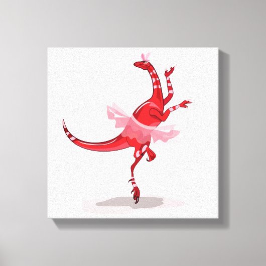 Illustration eines Ballerina TanzRaptors. Leinwanddruck (Vorderseite)