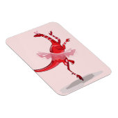Illustration eines Ballerina TanzRaptors. Magnet (Rechte Seite)