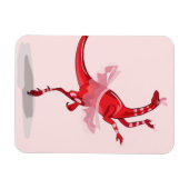 Illustration eines Ballerina TanzRaptors. Magnet (Horizontal)