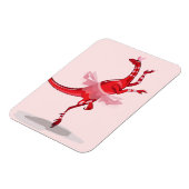 Illustration eines Ballerina TanzRaptors. Magnet (Linke Seite)