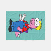 Illustration eines Bauarbeiters für Stegosaurus. Fleecedecke (Vorderseite (Horizontal))