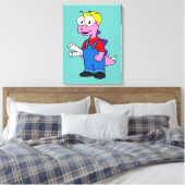 Illustration eines Bauarbeiters für Stegosaurus. Leinwanddruck (Insitu (Schlafzimmer))