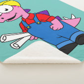 Illustration eines Bauarbeiters für Stegosaurus. Sherpadecke (3/4)