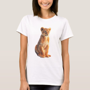 Illustration eines bezaubernden Löwenjungen T-Shirt