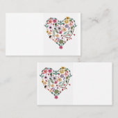 Illustration eines Blumenherzens auf Visitenkarten Visitenkarte (Vorne/Hinten)