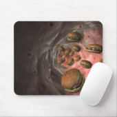 Illustration eines Blutgefäßes mit Burgern Mousepad (Mit Mouse)