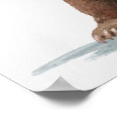 Illustration eines Braunbären Poster (Ecke)